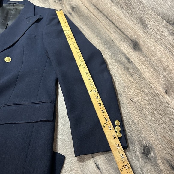 Stanley Blacker navy blue wool Blazer gold button sport jacket 42R - Picture 12 of 12
